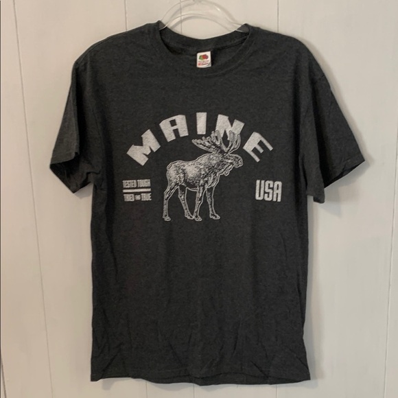 Fruit of the Loom Gray Graphic T-Shirt - Picture 1 of 5